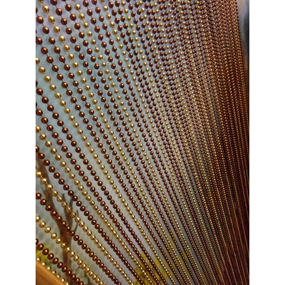Штора из бусин Жемчуг бронзовая золотая (фото, вид 2)