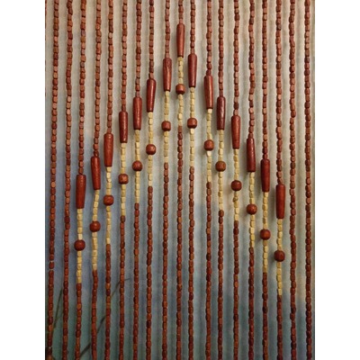 Деревянная занавеска Стрелки коричневые (фото, вид 1)