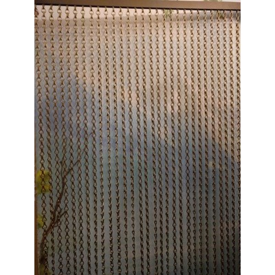 Металлические шторы из цепей бронзового цвета (фото, вид 2)