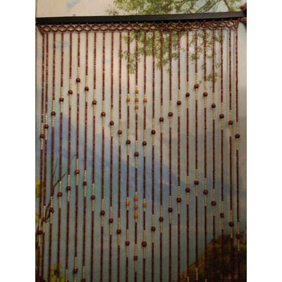 Деревянная штора - Коричневые шарики (фото, вид 2)