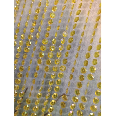 Штора из бусин Стразы желтые радужные (фото, вид 2)