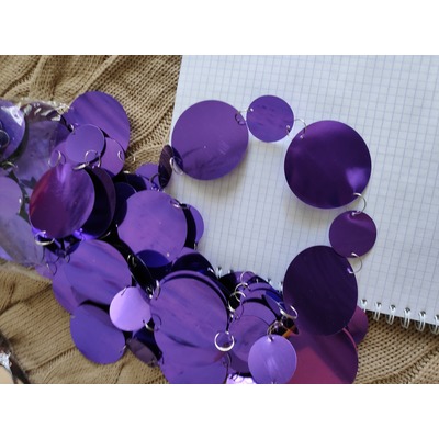 Гирлянда из фольги - Круги фиолетовые (фото, вид 1)