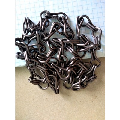 Алюминиевые цепи коричневого матового цвета (фото, вид 2)