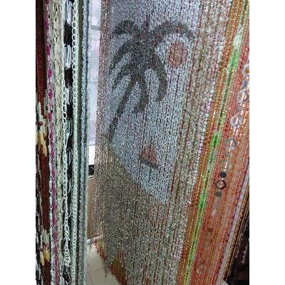 Штора на дверной проем из натуральных ракушек Пальма (фото, вид 1)