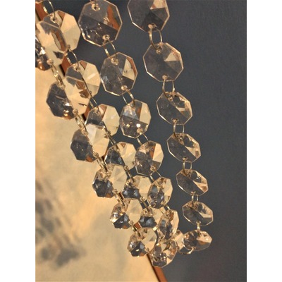 Гирлянда из кристаллов прозрачного цвета диаметром 22 мм (фото, вид 2)