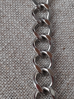 Декоративная цепь С-20 серебристая (фото, Декоративная цепь С-20 цвет серебро на бобине)