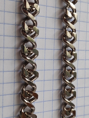 Декоративная цепь С-22 серебристая (фото, Декоративную стальную цепь С-22 со звеном сердечком купить)