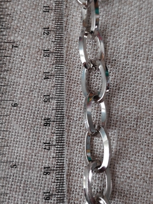 Декоративная цепь С-28 серебристая (фото, Декоративную якорную цепь С-28 купить)