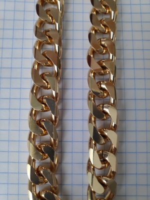 Декоративная цепь С-2 золотистая (фото, Алюминиевую цепь С-2 золотого цвета купить)