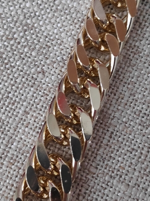 Декоративная цепь С-4 золотистая (фото, Алюминиевая двойная цепь С-4 цвет золото купить)