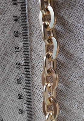 Декоративная цепь С-19 золотистая (фото, Стальную цепь С-19 золотого цвета купить )