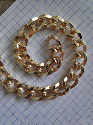 Декоративная цепь С-15 золотистая (фото, Стальную цепь С-15 золотого цвета купить)