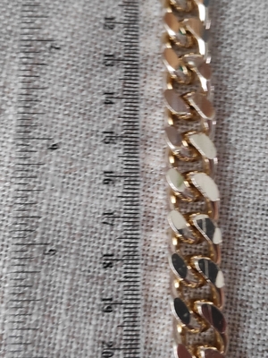 Декоративная золотистая цепь С-10 (фото, Алюминиевую золотую цепь С-10 купить)