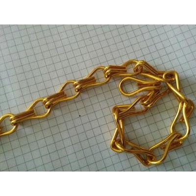 Алюминиевые декоративные цепочки - цвет золотой (фото, вид 2)