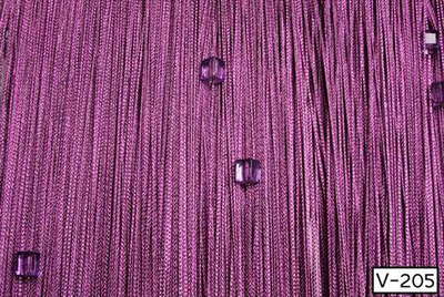 Нитяные шторы фиолетовые с кубиками (фото)
