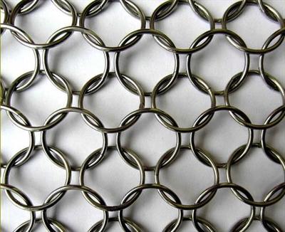 Металлическая сетка кольчужного плетения, цвет никель (фото)
