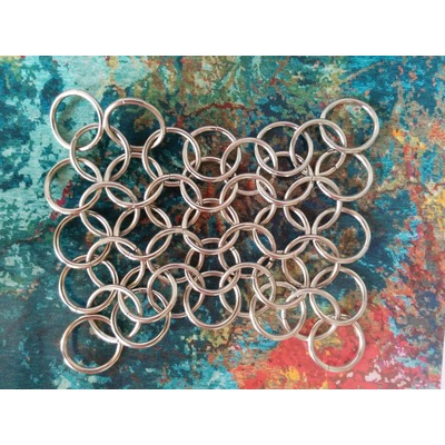 Металлическая сетка кольчужного плетения, цвет сталь (фото)