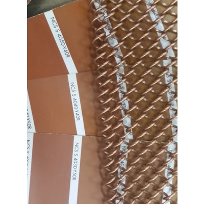 Декоративная металлическая сетка светлого медного цвета (фото, Алюминиевая сетка медного золотистого цвета)