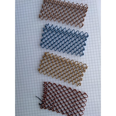 Металлическая декоративная сетка, цвет синий и черный (фото)
