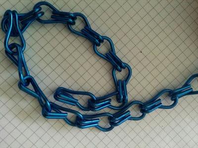 Алюминиевые цепочки - цвет синий (фото)