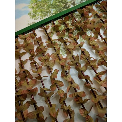 Дверные бамбуковые шторы - Листья коричневые (фото)