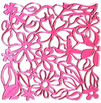 Декоративная панель - "Флора" розового цвета