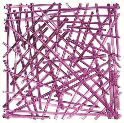 Декоративная панель - "Соломка" фиолетового цвета