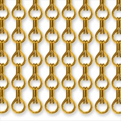Алюминиевые декоративные цепочки - цвет золотой